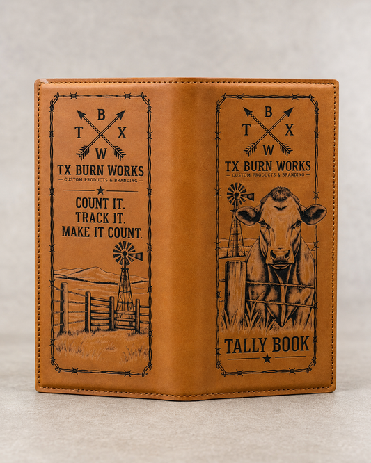 Personalized Leatherette Tally Book