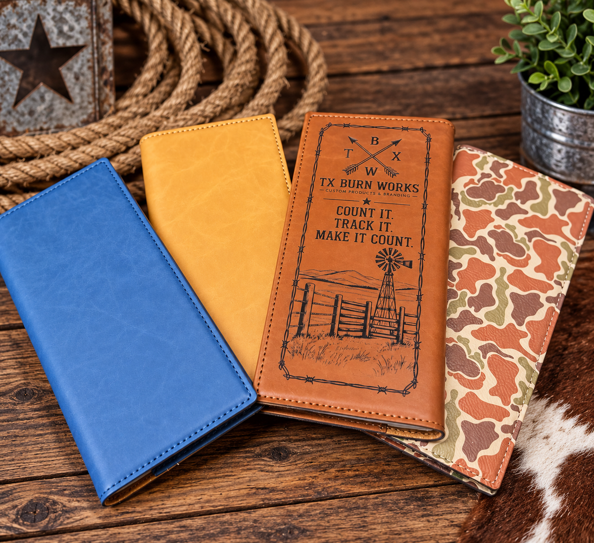 Personalized Leatherette Tally Book