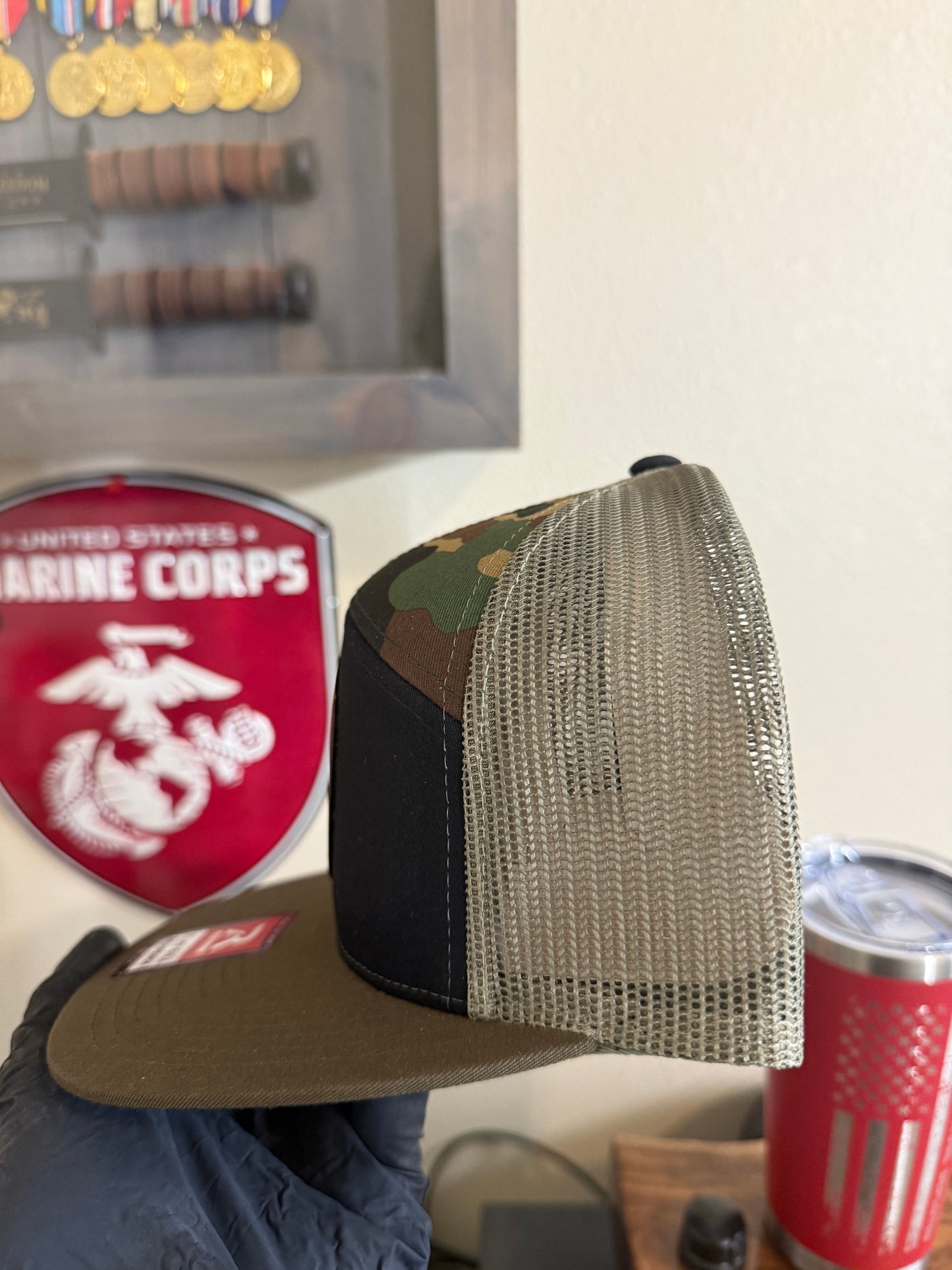 Camo Snapback Hat With Leather Patch – Be The Change