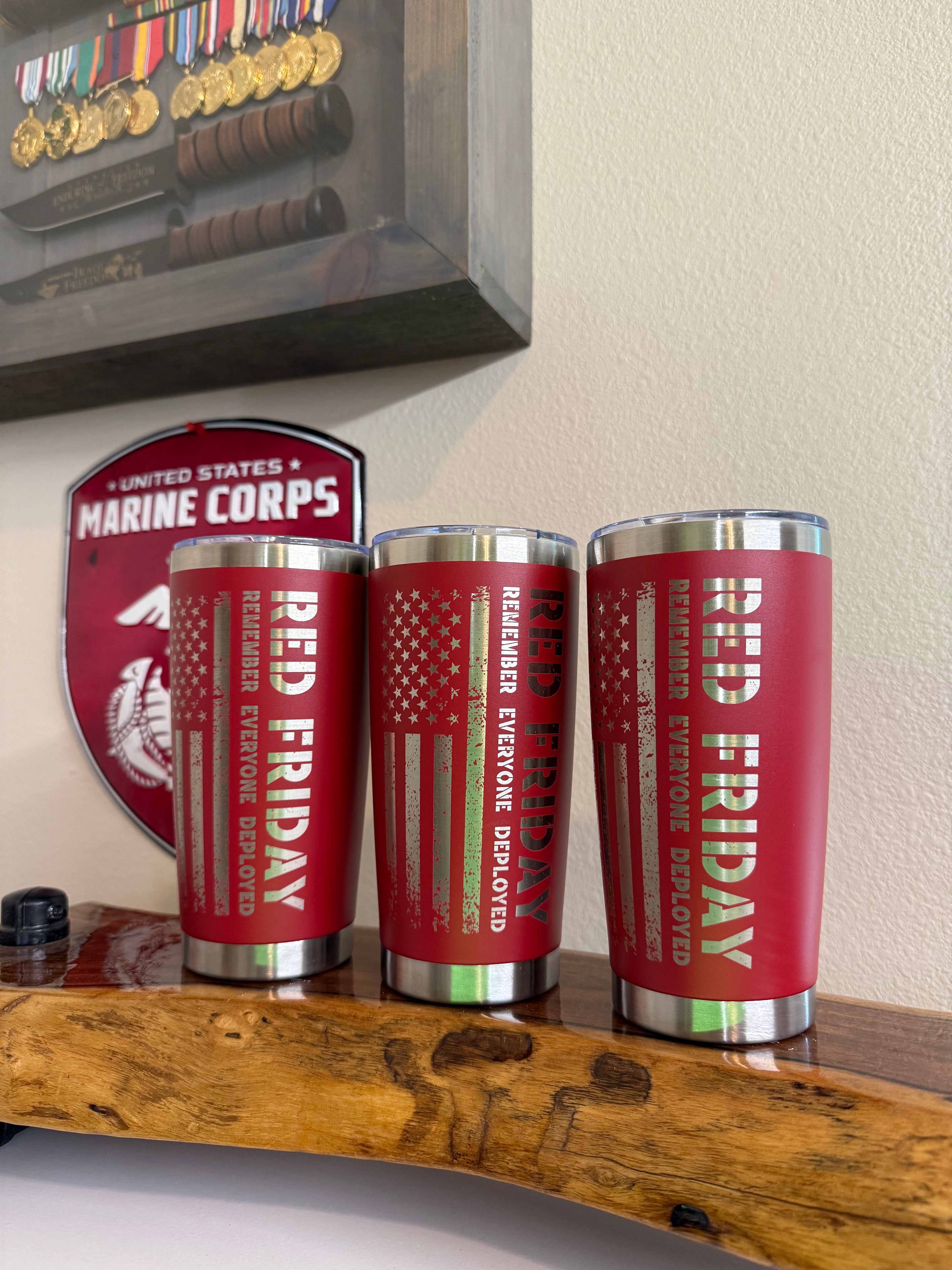 R.E.D Friday Cup 20oz remember everyone deployed