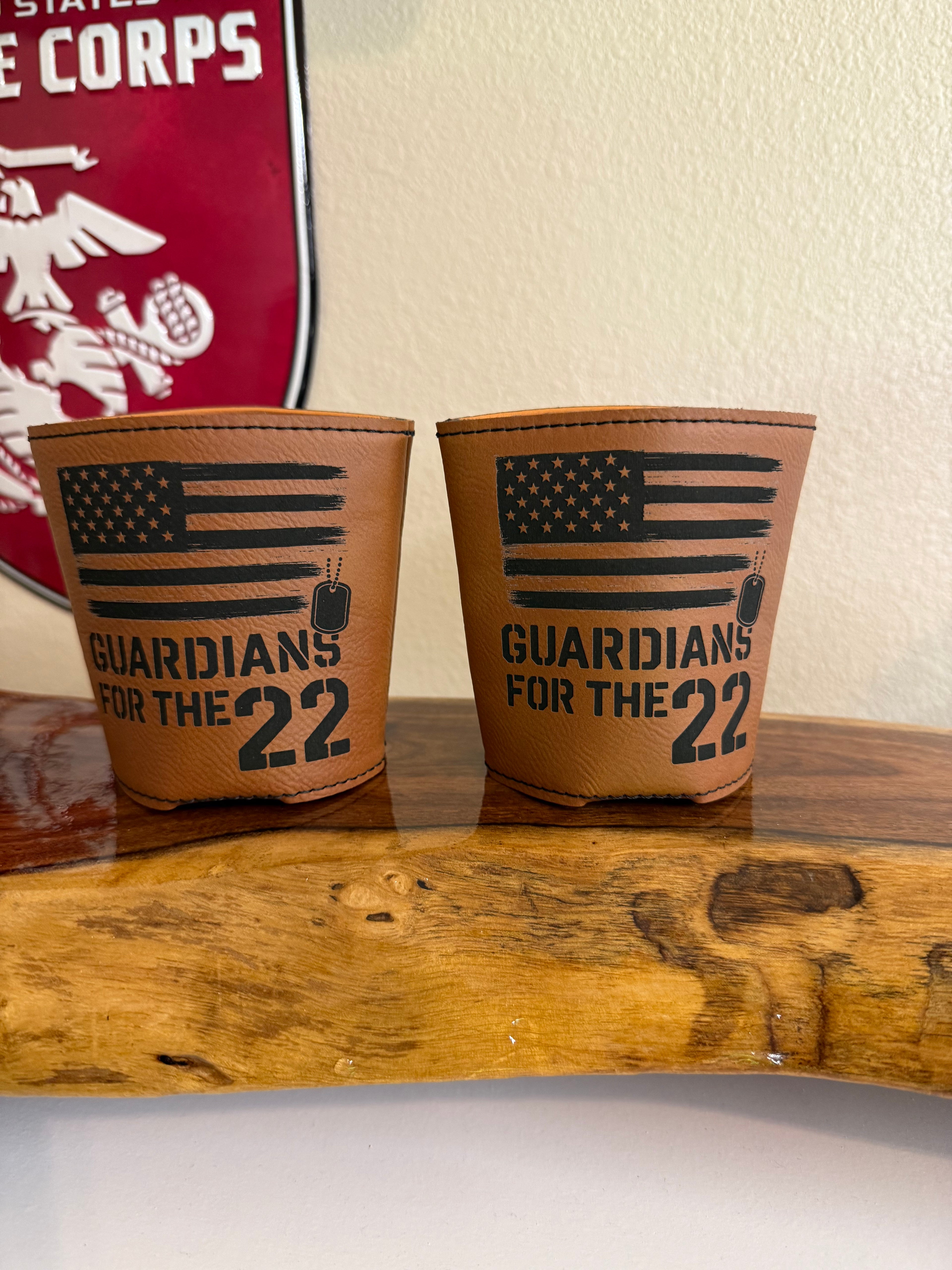 Custom 12oz Leather Koozie