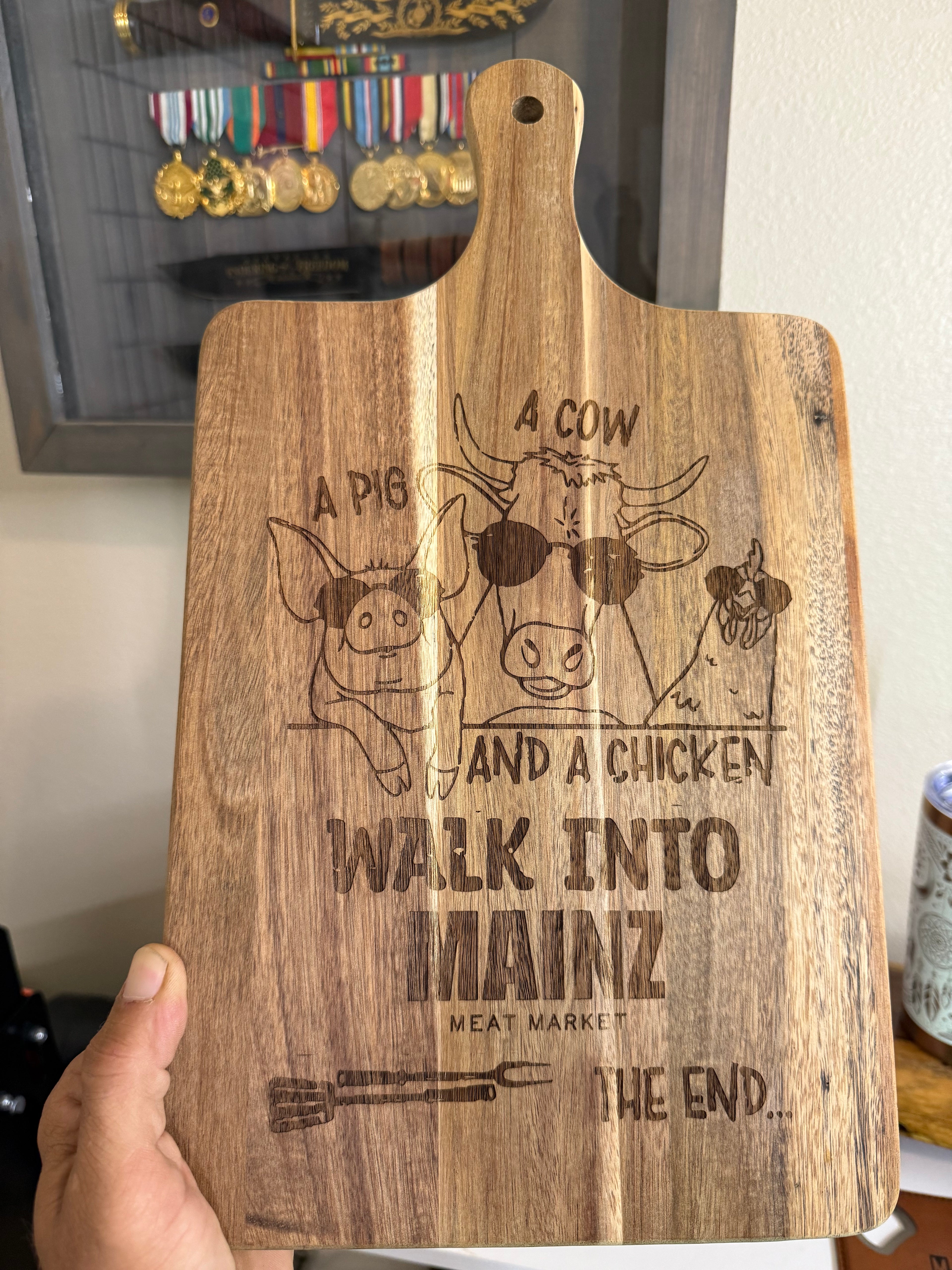 Halloween Rules Cutting Board - Believe in the Magic Carve a Pumpkin Wear a Costume Eat Lots of Candy Be Spooky Decor Wood Kitchen Chopping Knives