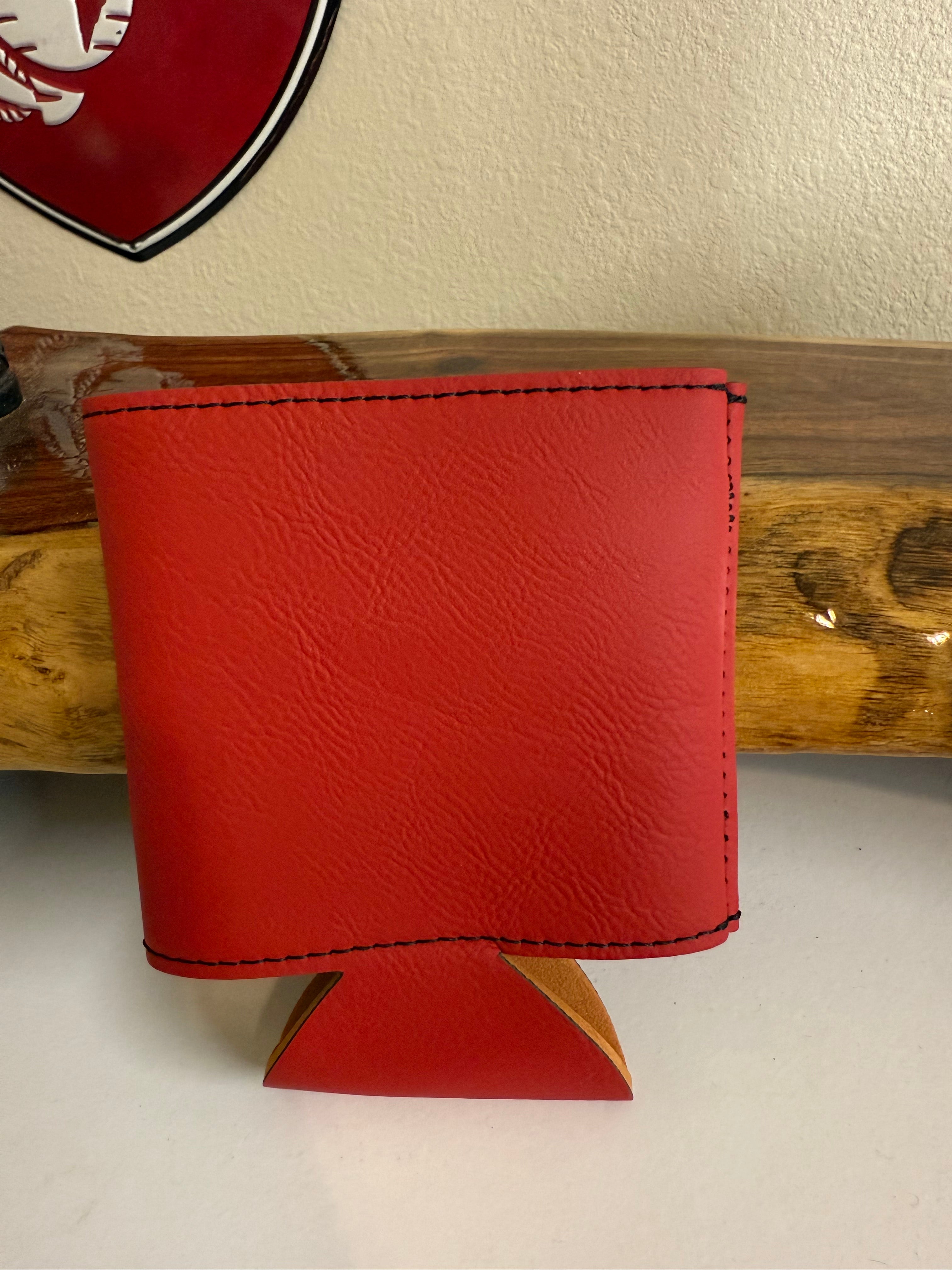Custom 12oz Leather Koozie