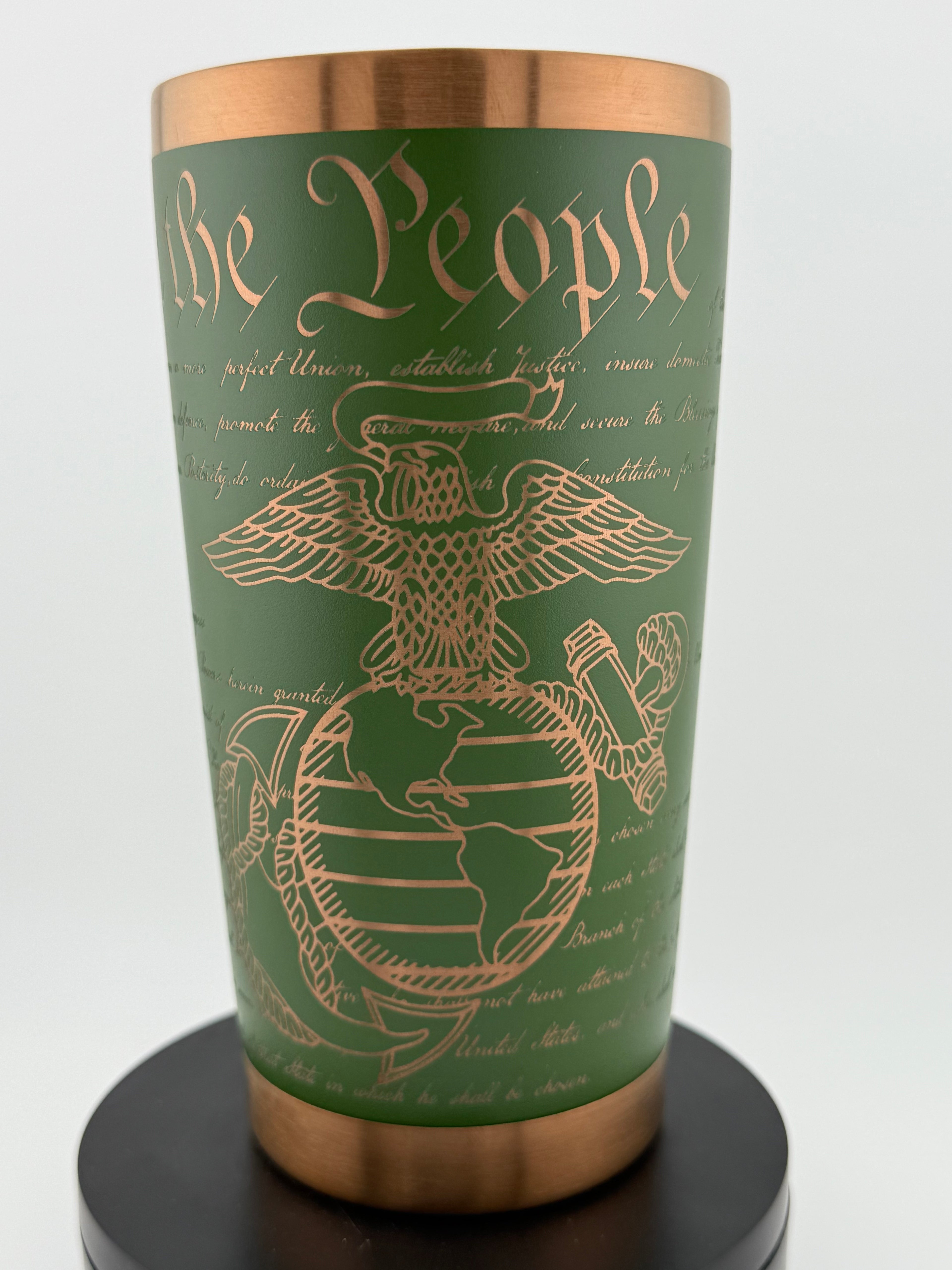 We The People – USMC 20oz Tumbler (Green & Copper)