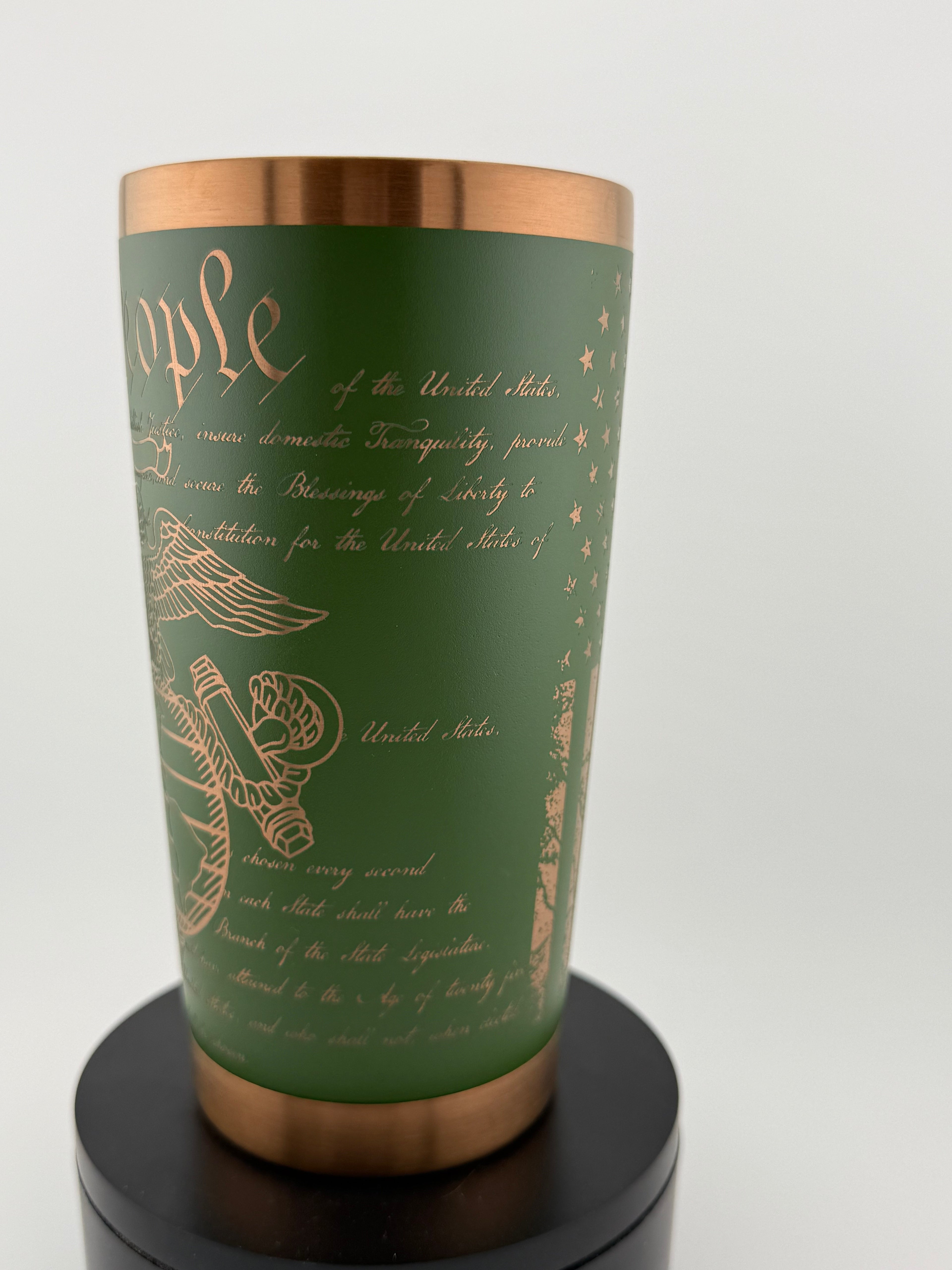 We The People – USMC 20oz Tumbler (Green & Copper)