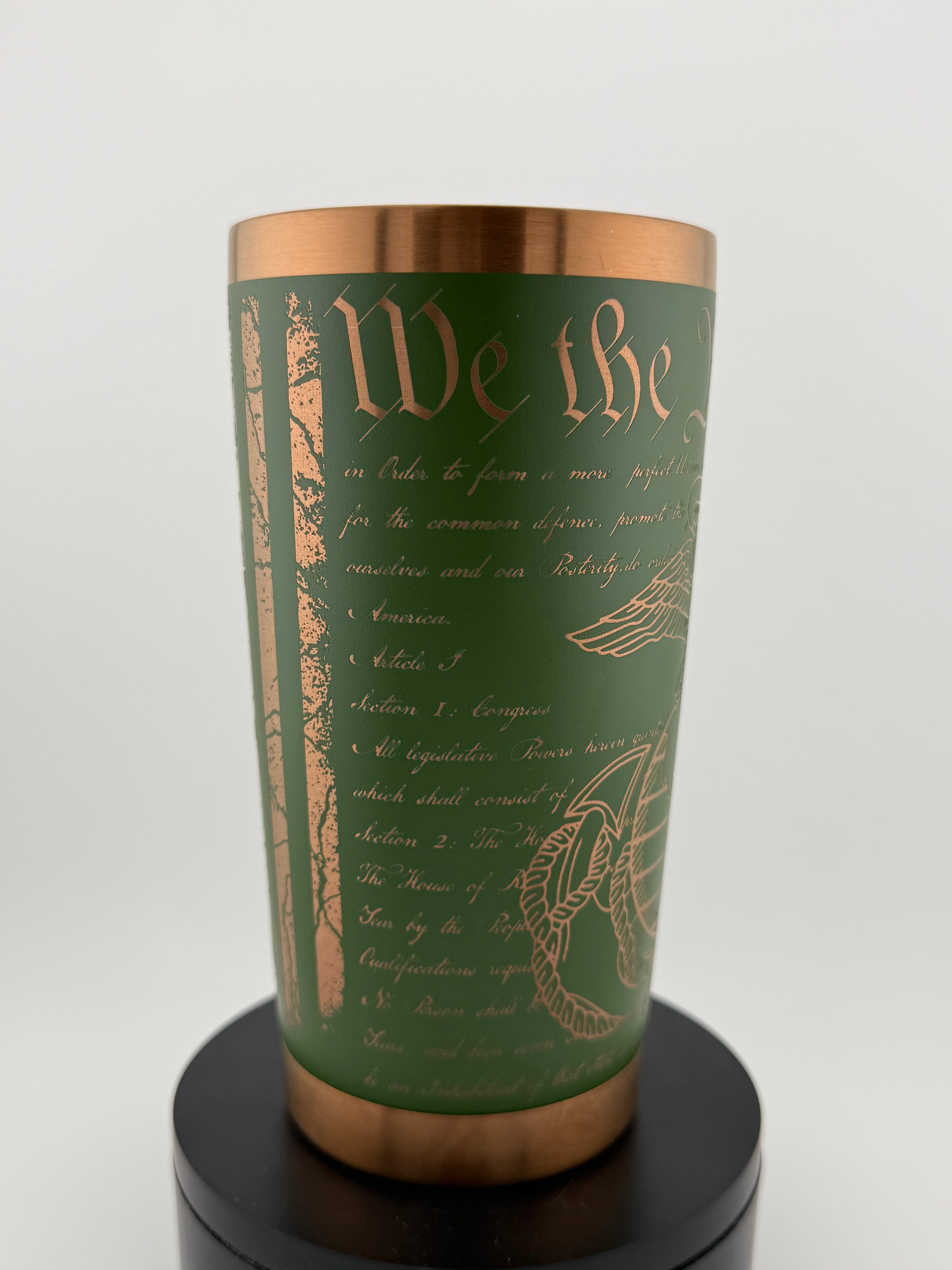 We The People – USMC 20oz Tumbler (Green & Copper)