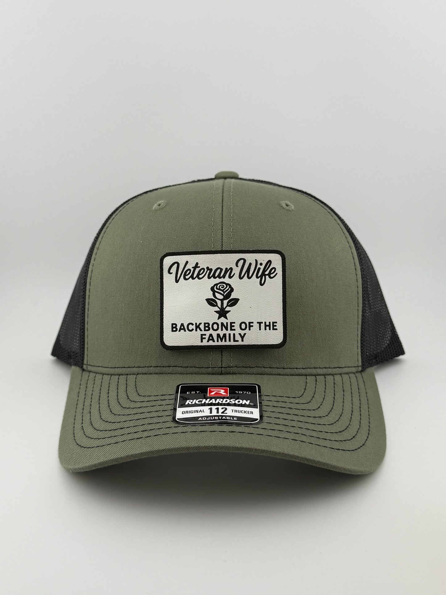 Veteran Wife – Backbone of the Family Hat (Richardson 112 Trucker)