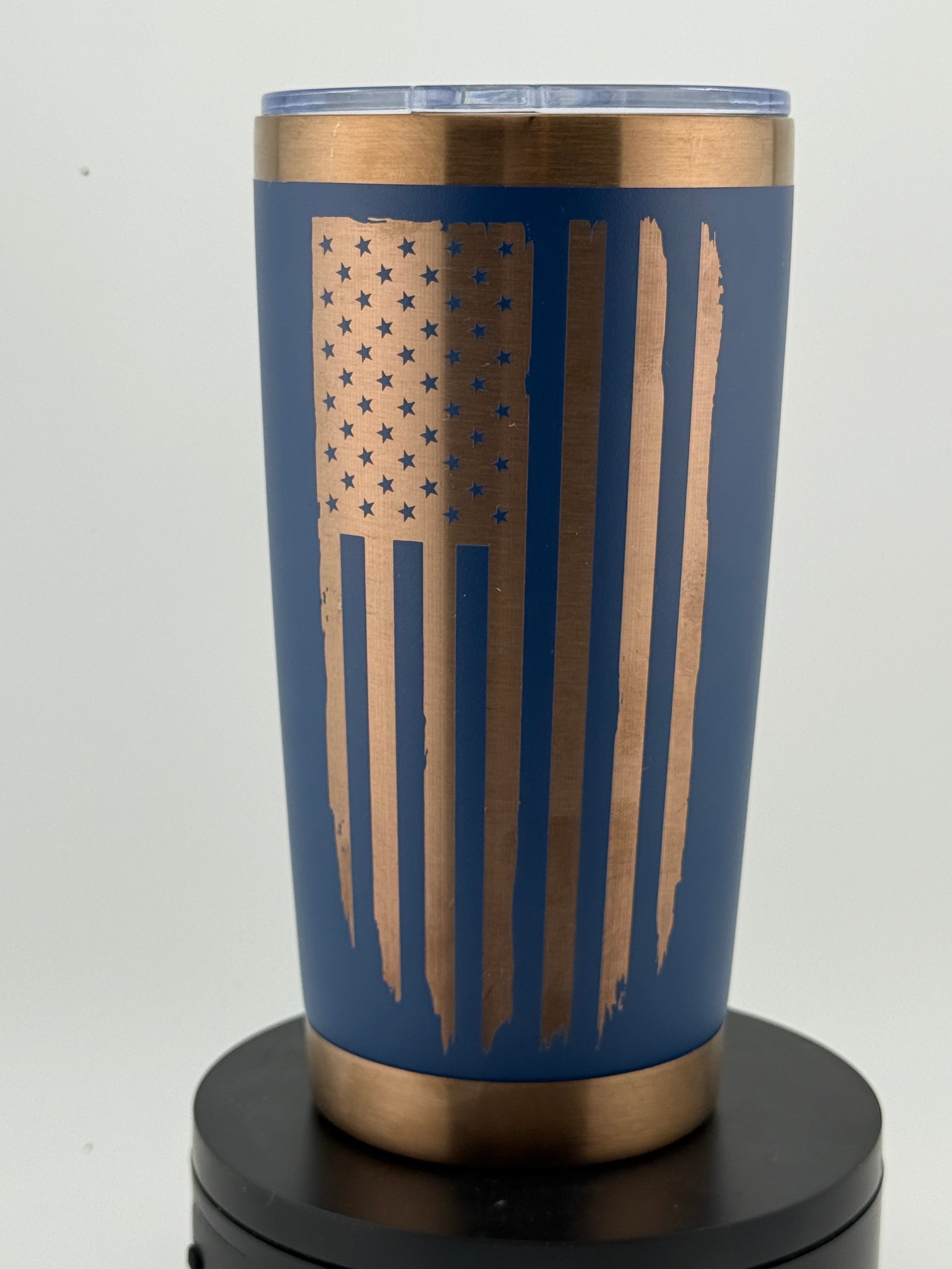 Proud Military Mom – 20oz Laser-Engraved Tumbler | TX Burn Works