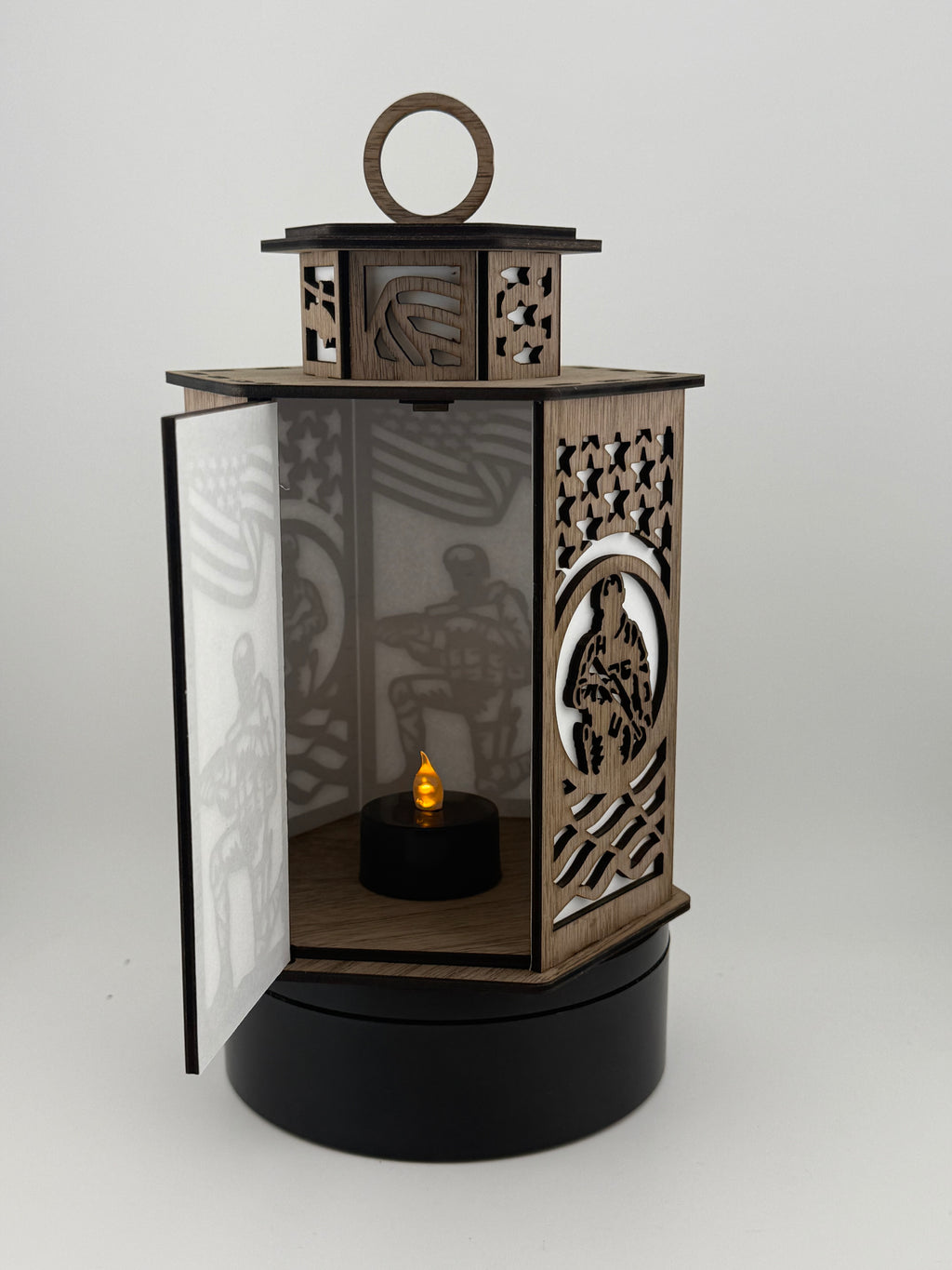 US Soldier Candle Holder – Laser Cut Soldier Lamp Night