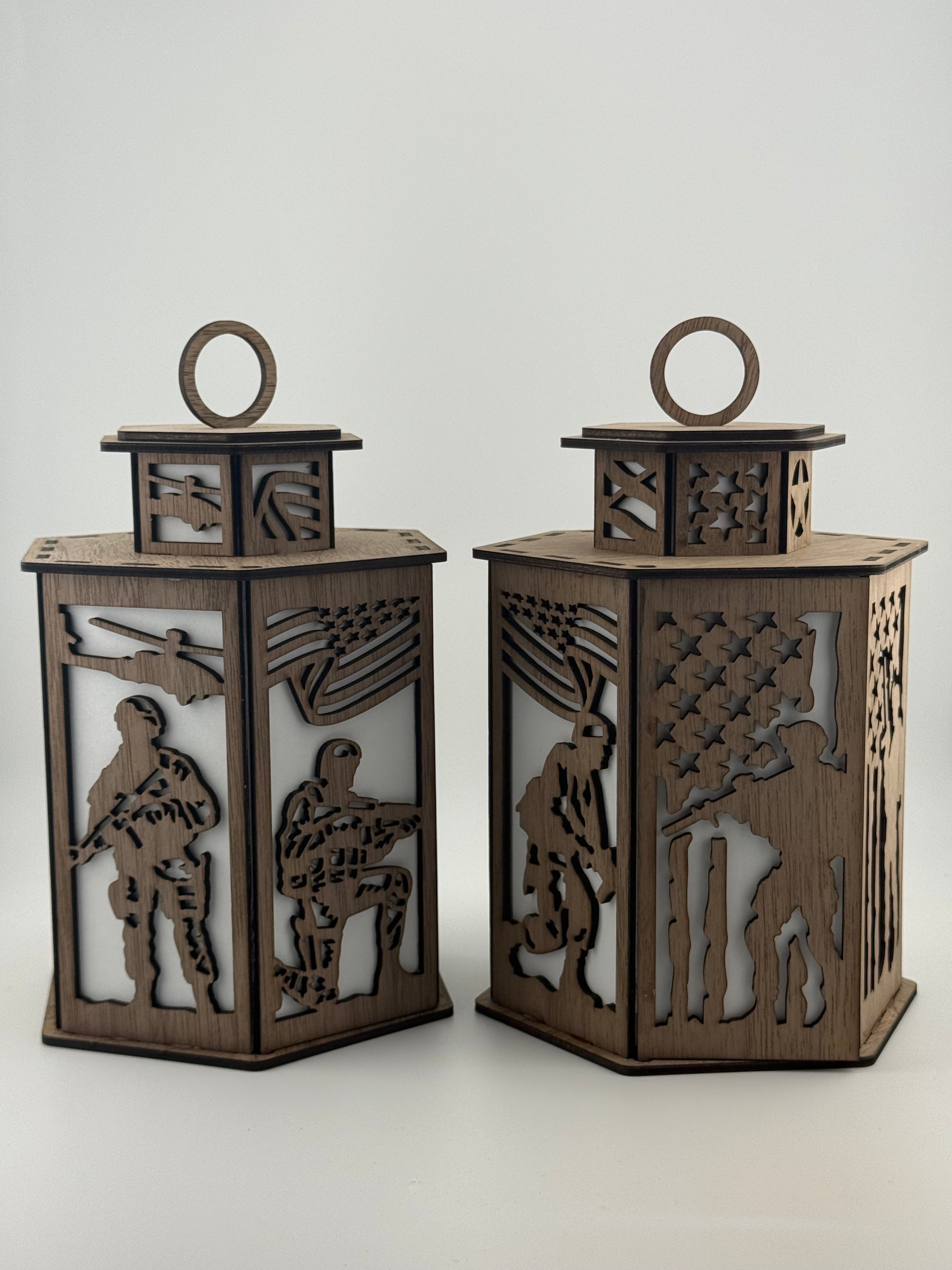US Soldier Candle Holder – Laser Cut Soldier Lamp Night