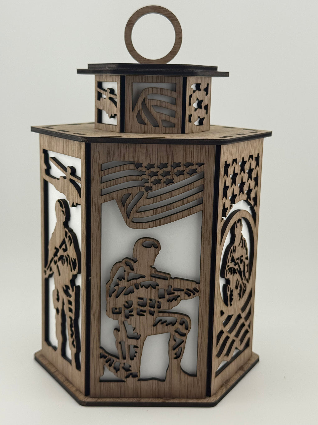 US Soldier Candle Holder – Laser Cut Soldier Lamp Night