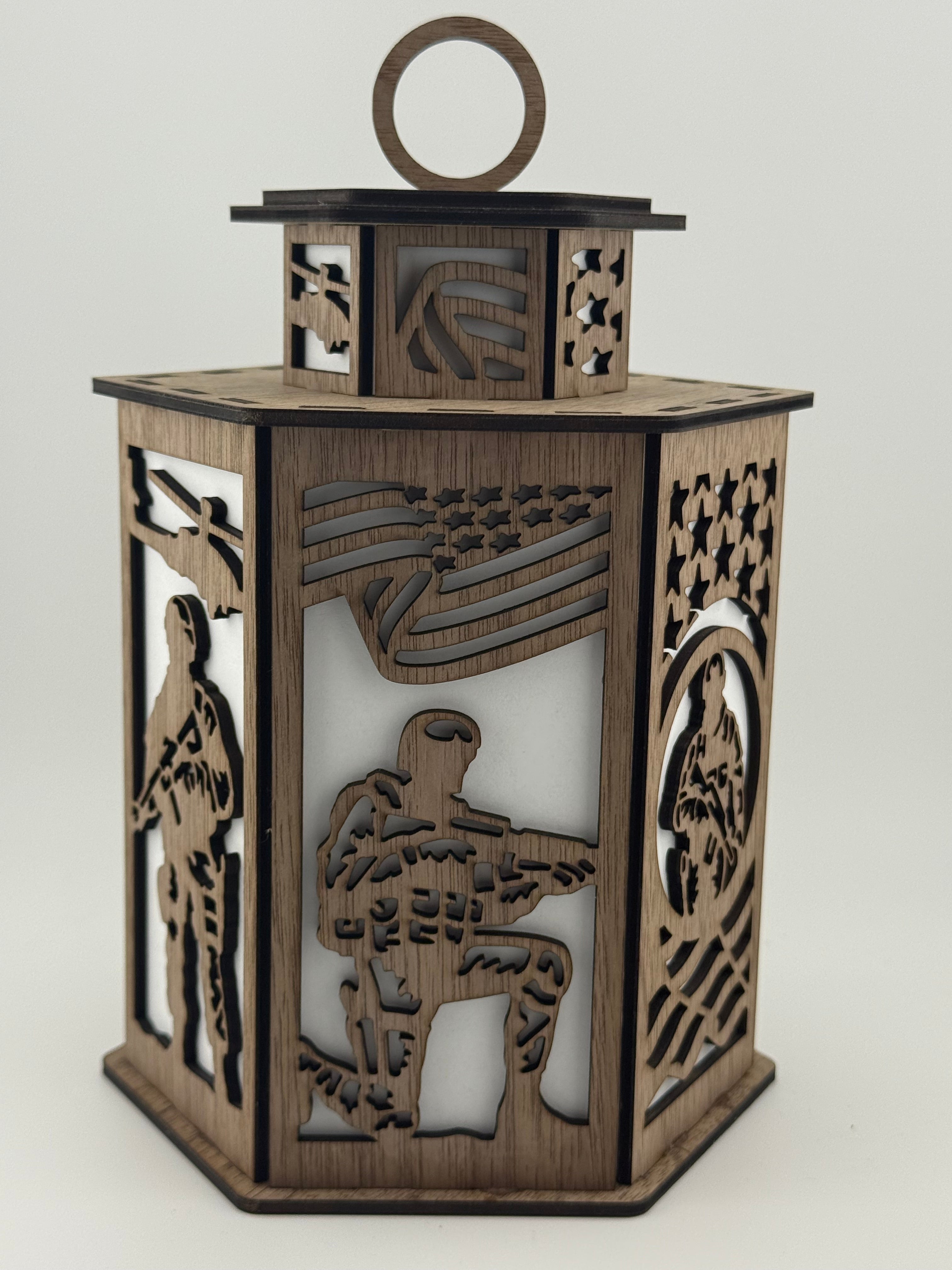 US Soldier Candle Holder – Laser Cut Soldier Lamp Night