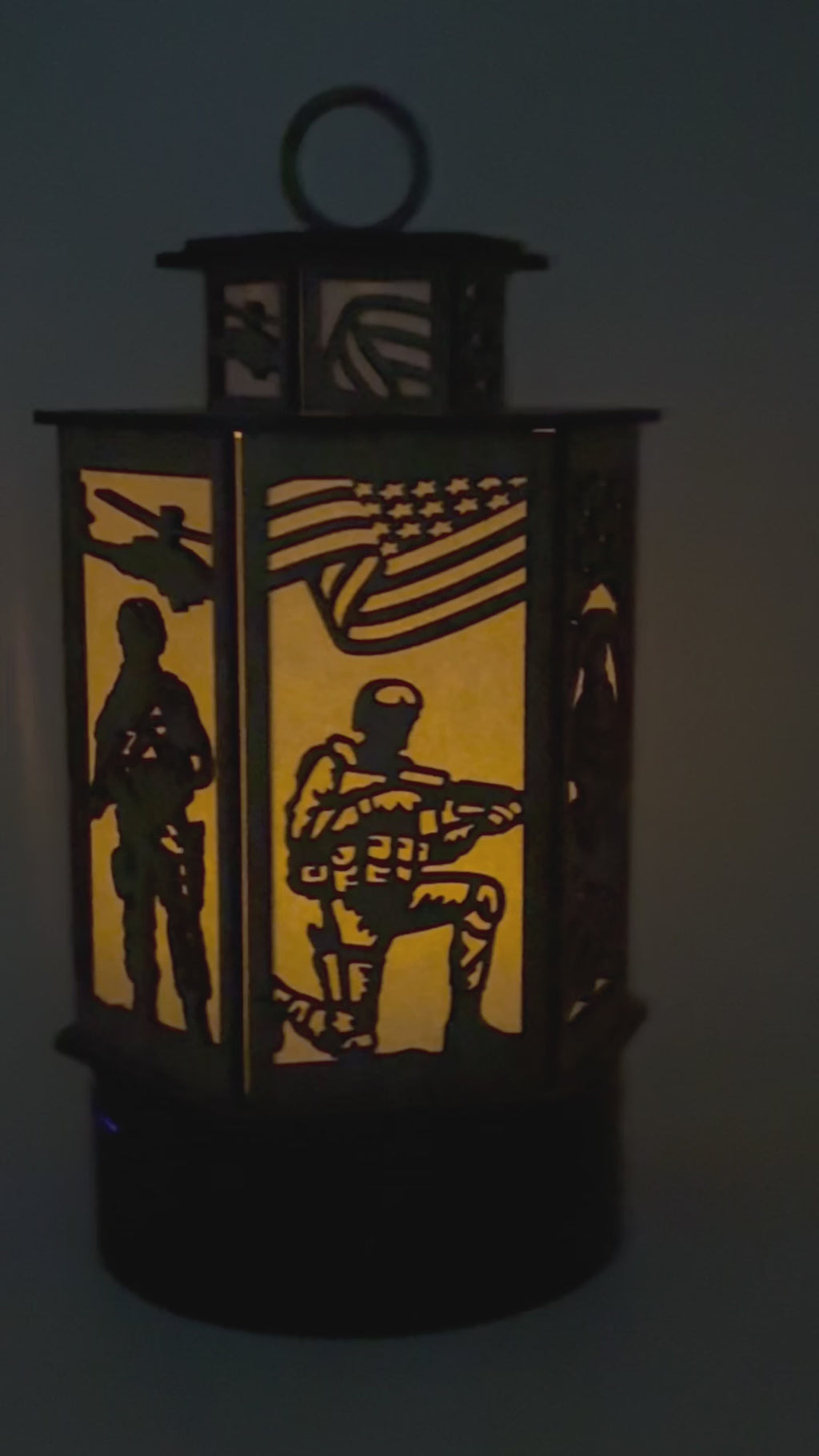 US Soldier Candle Holder – Laser Cut Soldier Lamp Night