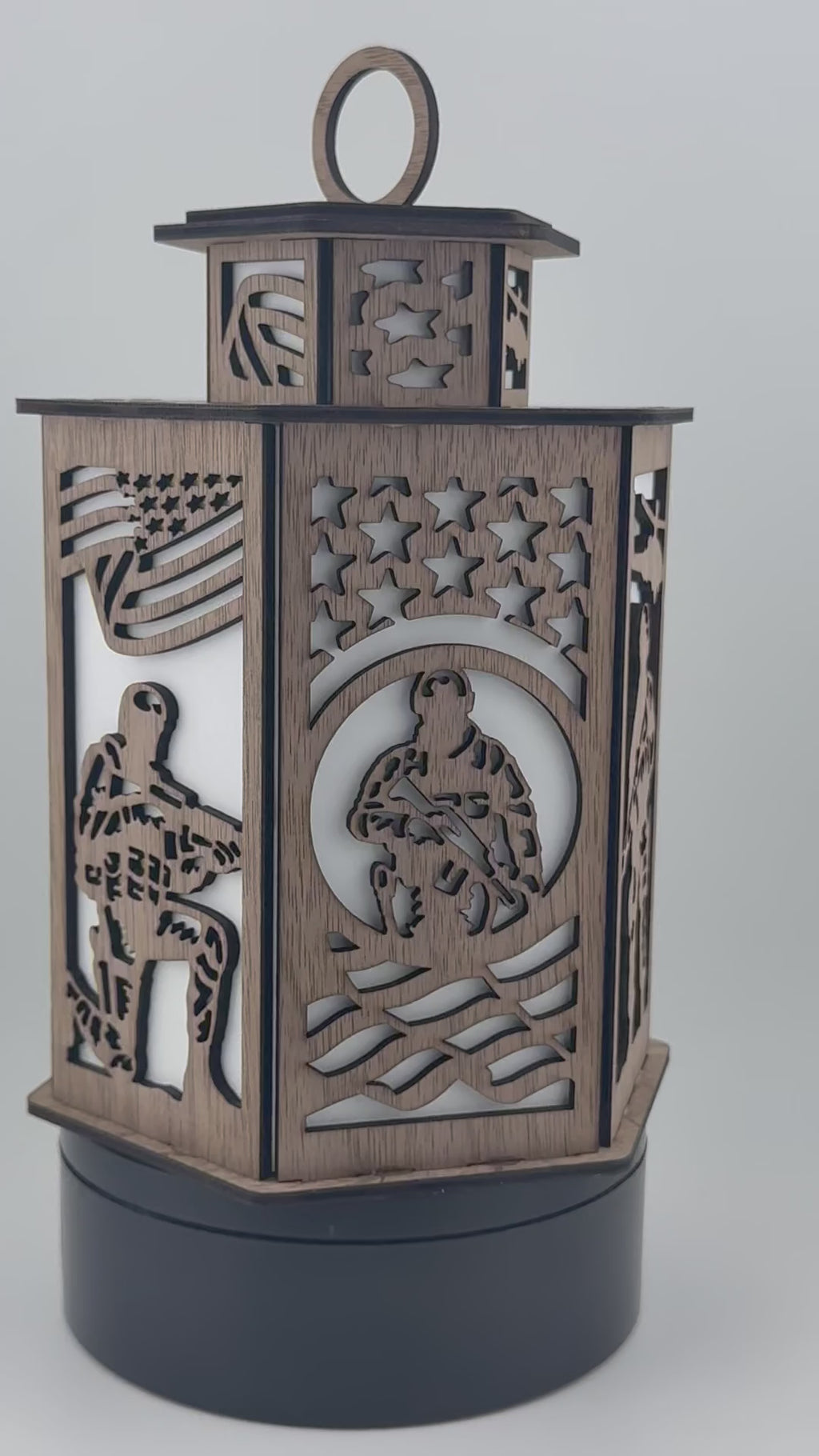 US Soldier Candle Holder – Laser Cut Soldier Lamp Night