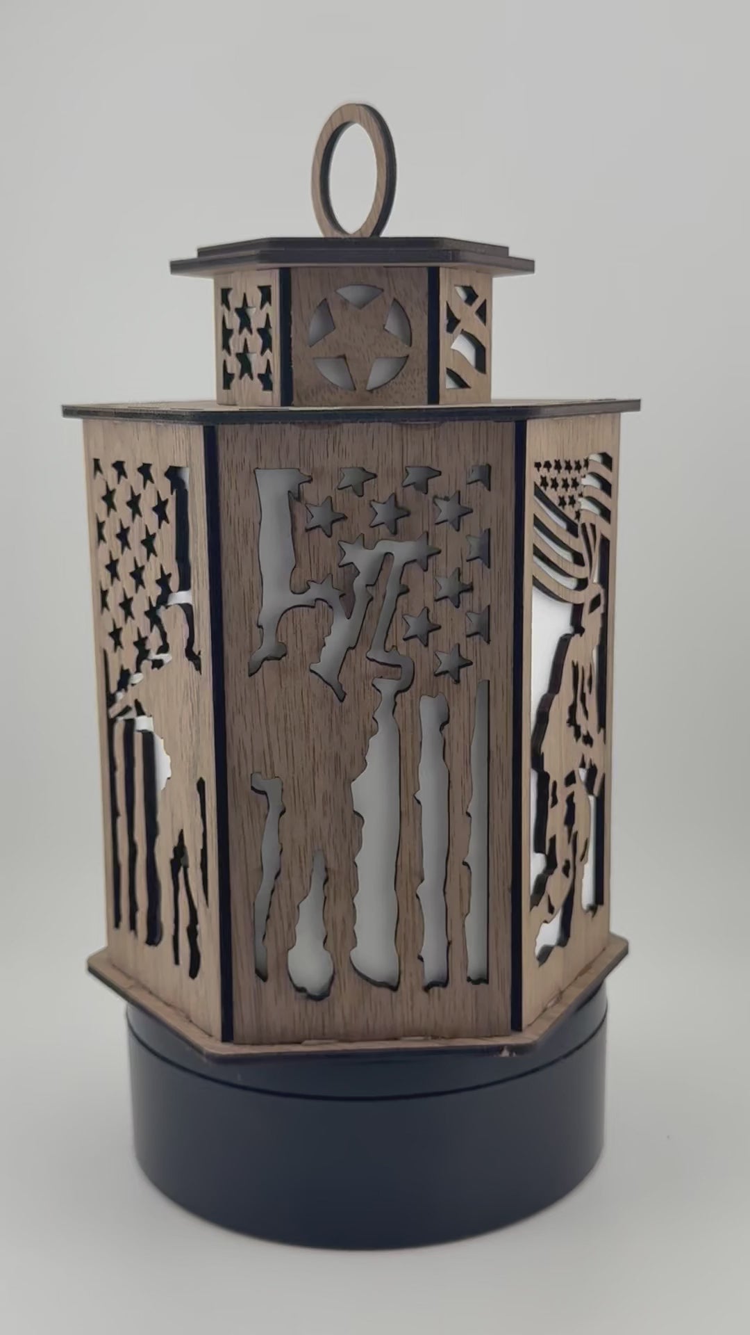 US Soldier Candle Holder – Laser Cut Soldier Lamp Night