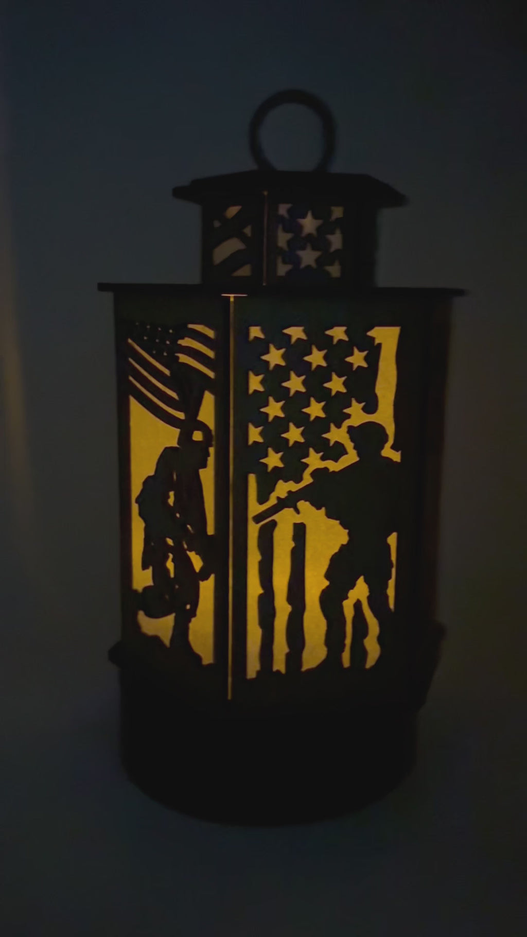 US Soldier Candle Holder – Laser Cut Soldier Lamp Night