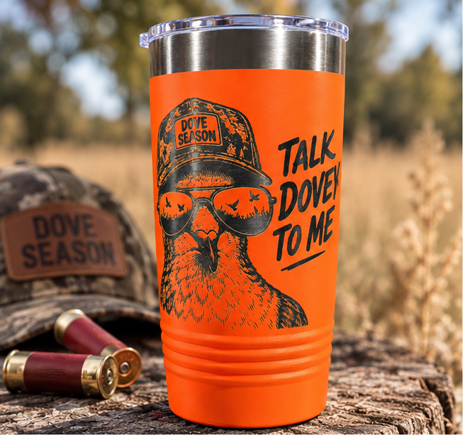 Talk Dovey to Me – 20 oz Orange Dove Hunting Tumbler